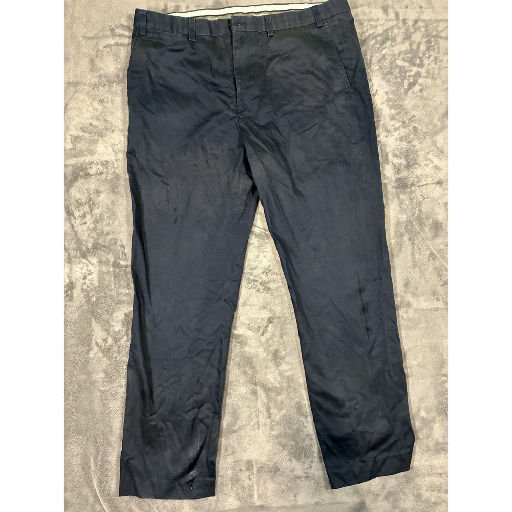 Eddie Bauer Classic Chino Pants T40 Navy Blue Straight Leg Cotton Blend